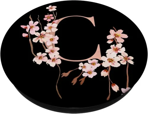 Miniatura 2 de Cherry Blossom - Soporte para teléfonos y tabletas, diseño de flor japonesa, Negro