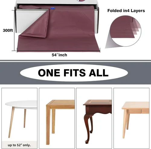 Miniatura 234 de Rollo de plástico para cubierta de mesa color verde manzana, 40 pulgadas x 100 pies, rollo de plástico resistente para cubierta de mesa de banquetes