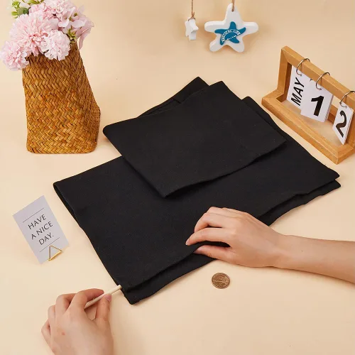 Miniatura 2 de GORGECRAFT Fundas para sillas de directores de 21 ~ 16 x 8 ~ 21 pulgadas, funda de asiento de lona negra para asiento y respaldo con palo de madera