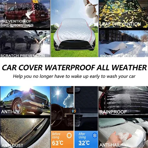 Miniatura 4 de Protector de granizo para automóvil, compatible con Tesla Modelo 3, cubierta impermeable para todo tipo de clima, cubierta exterior de protección