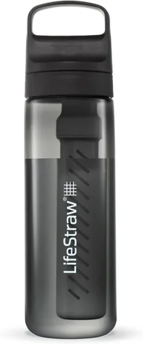 Miniatura 17 de LifeStraw Serie Go – Botella de filtro de agua sin BPA para viajes y uso diario, elimina bacterias, parásitos y microplásticos, mejora el sabor, 1L