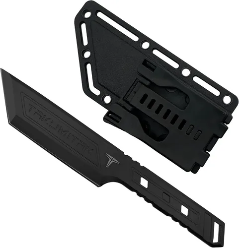 TAKUMITAK Cuchillo de supervivencia de caza de 9 pulgadas, cuchillos de hoja fija de espiga completa, equipo de campamento con juego adicional de