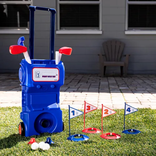 Miniatura 8 de Franklin Sports PGA Tour MyFirst - Juego de palos de golf de plástico + pelotas para niños y niños pequeños, mini palos de juguete para derechos +