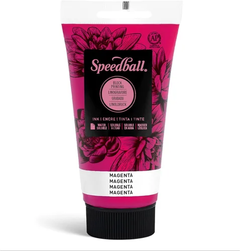 Miniatura 39 de Speedball Tinta de impresión en bloque soluble en agua 3815 – Color intenso con acabado satinado AP no tóxico 8 onzas líquidas, peltre