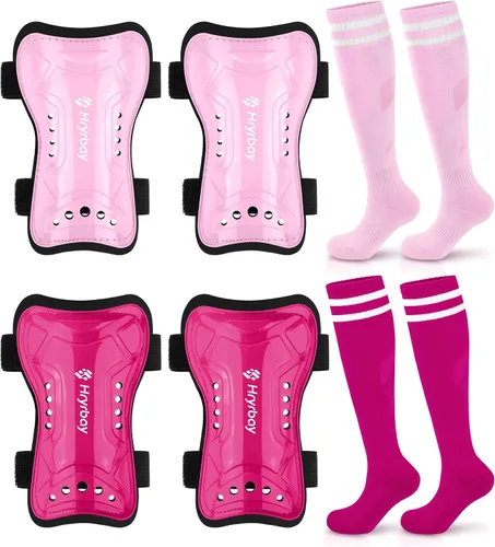 Miniatura 18 de Hryrbay Kids Soccer Shin Guards and Socks Toddler Soccer Shin Pads Protective Defender Gear for Boys Girls Ages 3-15 Great for Training, Matches