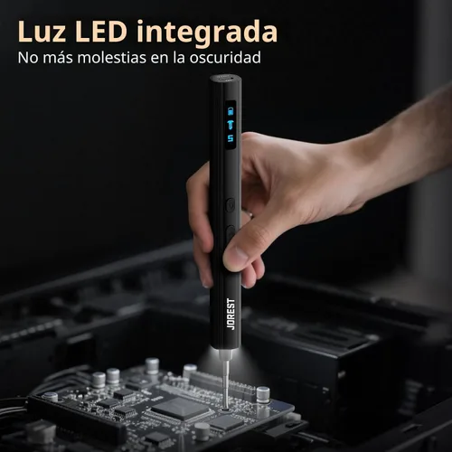 Miniatura 7 de JOREST Mini destornillador eléctrico 155 en 1 inalámbrico, juego de destornilladores eléctricos de precisión, 5 niveles de par (máximo 0.75 N.m)