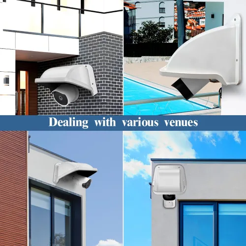 Miniatura 6 de OOSSXX Cámara de seguridad universal Sun Rain Cover Shield Cover Shield para cámara de vigilancia Techo protector para domo/Bullet cámara exterior