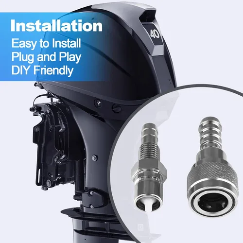 Miniatura 4 de CULMKARI Conector de combustible de 5/16" para motor fuera de borda Tohatsu Nissan de 2/4 tiempos 5-90HP Reemplaza 3B2-70260-1 3B2-70250-1