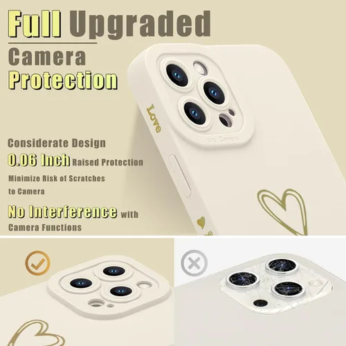 Miniatura 4 de Teageo Funda compatible con iPhone 12 Pro Max de 6.7 pulgadas para mujeres y niñas, bonito corazón de lujo