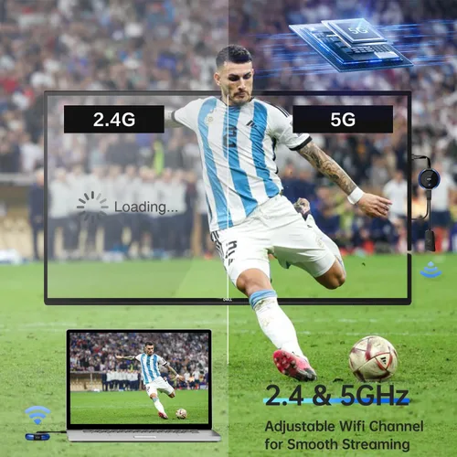 Miniatura 4 de AIMIBO Transmisor inalámbrico USB C y receptor HDMI 4K, 2.4/5G Extensor inalámbrico HDMI 165FT/50M, video y audio emitido desde portátil, MacBook
