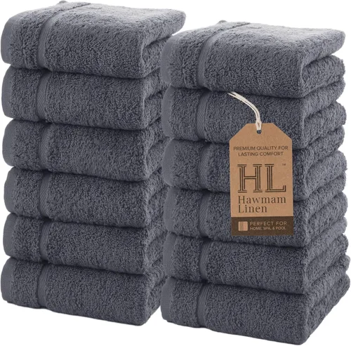 Miniatura 67 de Juego de 6 toallas de baño negras para baño, algodón turco original, suave, absorbente y de primera calidad, 2 toallas de baño, 2 manos y 2 toallas