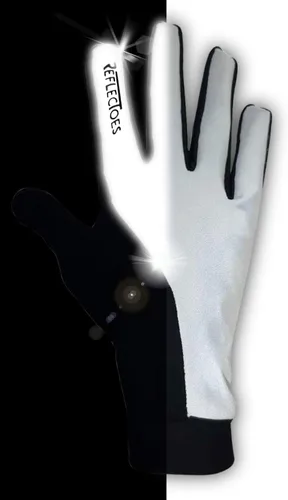 Miniatura 4 de ReflecToes Guantes de correr reflectantes de invierno - Guantes cálidos compatibles con pantalla táctil - Forro polar térmico - Guantes de alta