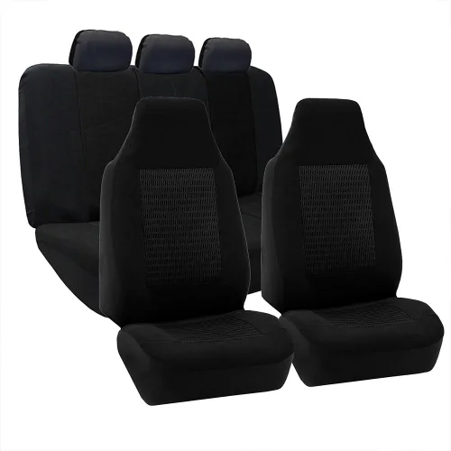 FH Group Fundas de Asiento de Automóvil Juego Completo de Tela - Ajuste Universal, Fundas de Asiento Automotrices, Fundas de Asiento Delantero de 1