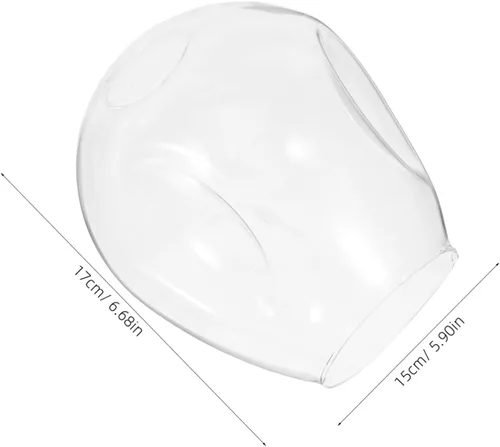 Miniatura 2 de Housoutil Pantalla de cristal transparente, pantalla de cubierta de luz, cubierta de lámpara de globo de burbujas, reemplazo de globo de lámpara