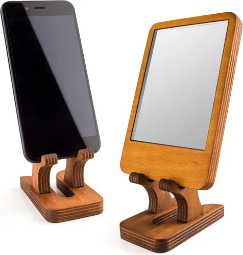 Miniatura 2 de Rostmary - Soporte de madera para teléfono celular para tableta, ideal para iPhone, iPad, Samsung, tabletas, lectores electrónicos, obras de arte