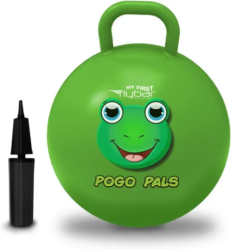 Miniatura 7 de Flybar - Bola saltarina para niños, pelota inflable con asa para jugar en interiores y exteriores, incluye bomba, juguete de pelota saltarina
