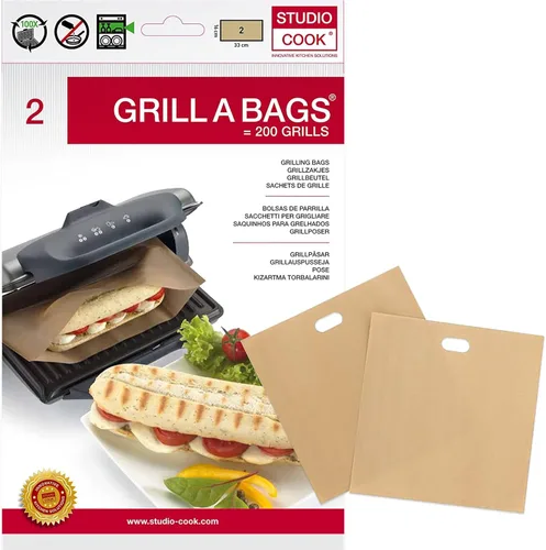 Miniatura 8 de Bolsas para asar en horno, asar en bolsas de carne y mariscos, accesorios de cocina para cocinar, transparentes, paquete de 10, medianas