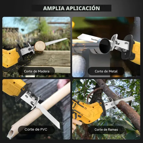 Miniatura 5 de Sierra recíproca inalámbrica para batería Dewalt de 20V, sierras recíprocas con motor de escobillas de 150W, velocidad variable de 0-3500 SPM, kit