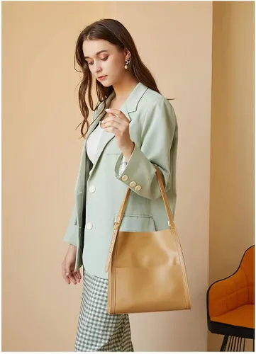 Miniatura 6 de Aiwanning - Bolso de piel auténtica para mujer, bolso de hombro, bolso de mano