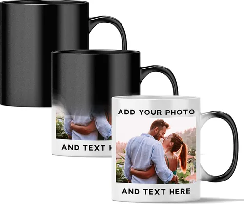 Taza mágica personalizada, taza de café personalizada con cambio de color, taza de café personalizada de 11 onzas con foto, imagen, taza de café