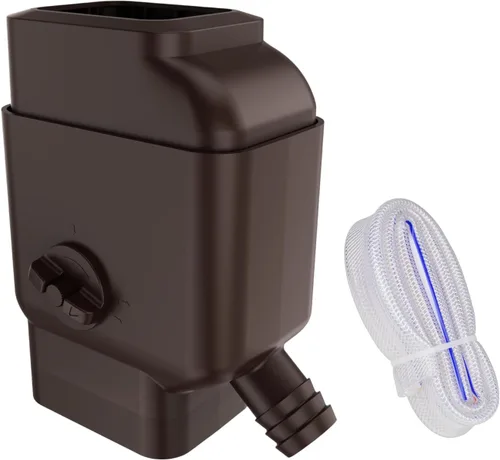 Prestantious Desviador de bajante con filtro integrado para bajante de 2 x 3 pulgadas y 3 x 4 pulgadas, sistema de recolección de agua de lluvia con