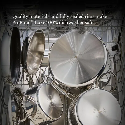 Miniatura 6 de Hestan ProBond Luxe Olla de sopa de 3 cuartos con tapa, acero inoxidable revestido profesional, construcción ProCore con revestimiento de tres