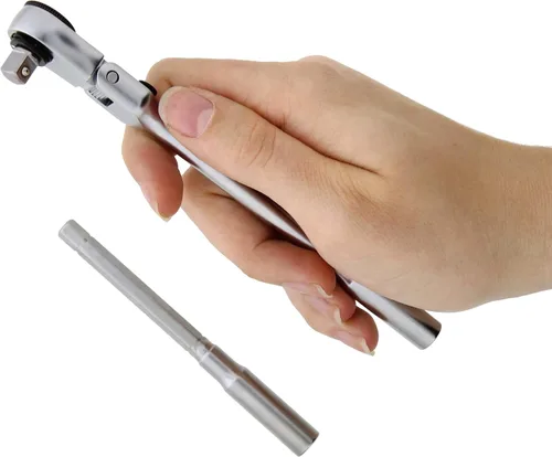 Miniatura 5 de VIM Tools Juego de 3 llaves de trinquete a mango en T, juego de trinquete pequeño de 1/4 pulgadas con extensión de enchufe y adaptador