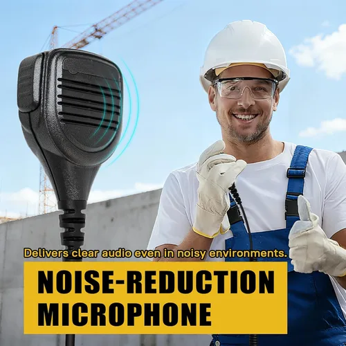 Miniatura 6 de WODASEN APX 6000 Walkie Talkie remoto altavoz de mano Mic Jamón Radio Hombro Micrófono con 0.138 in Audio Jack para Motorola APX 900 4000 7000 8000