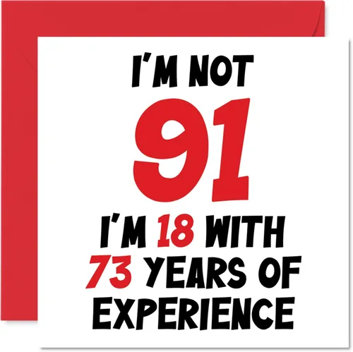 Miniatura 17 de Tarjeta de cumpleaños número 100 para mujeres y hombres, no 100, soy 18 con 82 años de experiencia, divertida tarjeta de felicitación de feliz