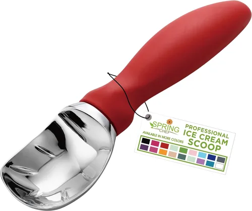 Miniatura 14 de Spring Chef - Cuchara para helado resistente con mango cómodo - Cuchara profesional para helado para gelato, sorbete, masa de galletas, melón, yogur