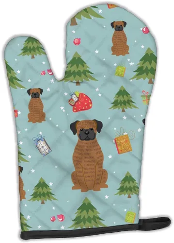 Miniatura 301 de Caroline's Treasures BB2732OVMT Dog House Collection Border Collie - Guante de horno grueso resistente al calor para sartenes calientes y horno