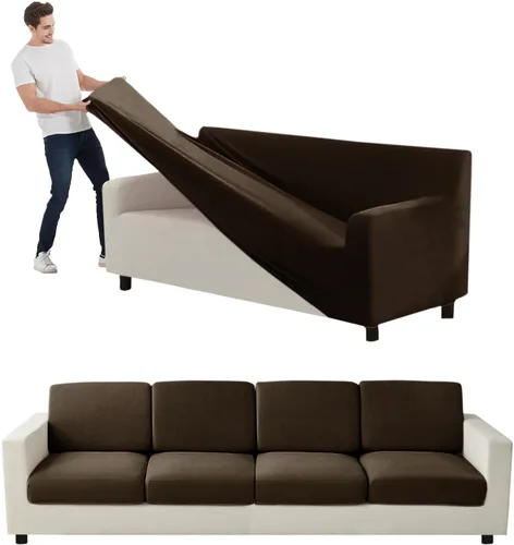 Miniatura 327 de Funda para Sofá de Terciopelo, Fundas Elásticas para Sofá para Funda Principal Separada/Respaldos y Cojines de Asiento, Funda para Sofá, para Fundas