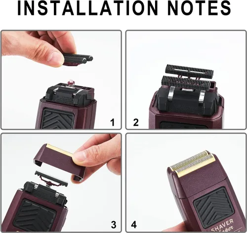 Miniatura 5 de Juego de 2 piezas de repuesto profesional de la serie 5 Star Finale Shaver Shaper Super Close Gold Foil y cortador de barra compatible con Wahl