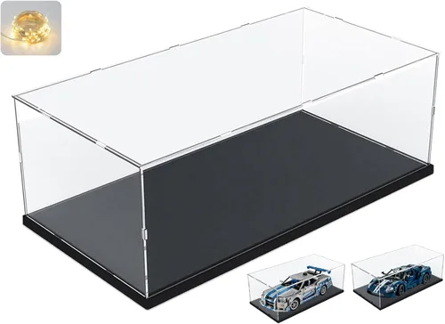Miniatura 36 de Vitrina de acrílico transparente engrosada para coleccionables Lego 75325, caja transparente de autoensamblaje, gran protección antipolvo con base
