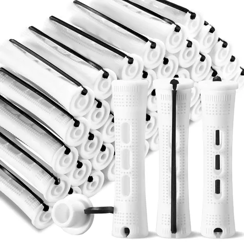 Miniatura 8 de WILLBOND 60 varillas cortas permanentes de cabello natural con banda de goma elástica, kit de ondas frías de plástico antideslizante para mujer