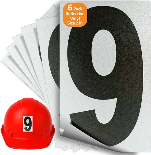 Miniatura 109 de iSYFIX Calcomanías de vinilo negro número 0 (Zero) – Paquete de 6 calcomanías de 1.5 pulgadas – Calcomanías de alta calidad, fondo reflectante