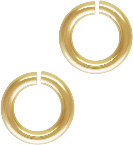 20 anillos de salto abiertos rellenos de oro de 14 quilates Adabele Real 1/20 de 0.157 in (0.16 pulgadas) conector de anillo O pequeño (calibre