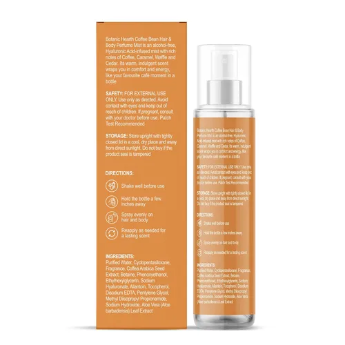Miniatura 8 de Botanic Hearth Café Bean Perfume para el cabello y niebla corporal con ácido hialurónico – Spray corporal sin alcohol para fragancia duradera e