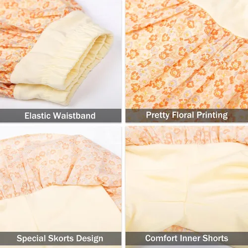 Miniatura 53 de LittleSpring Conjunto de verano para niñas con camiseta sin mangas y pantalones cortos florales