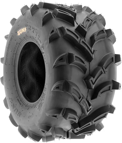 Miniatura 7 de SunF A024 22x11-9 ATV UTV - Juego de 2 neumáticos para barro y sendero, 6-PR, banda de rodadura direccional profunda