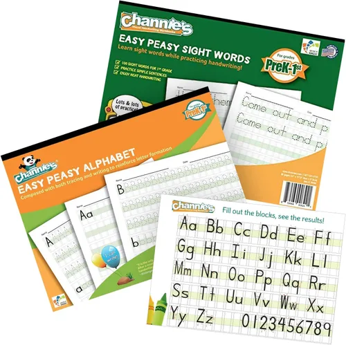 Miniatura 17 de Channie's Cuaderno de trazado de alfabeto y escritura para niños, práctica de escritura a mano visual y libros de trabajo de narración, 80 páginas