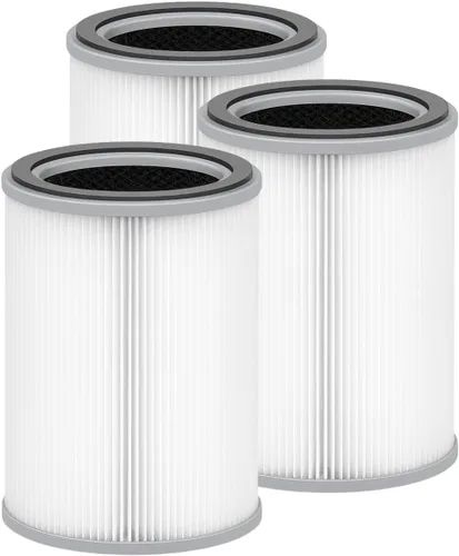 Nispira 3 en 1 True HEPA con filtros de repuesto de carbón activado, compatible con TOPPIN TPAP001 Purificador de aire Comfy Air C2, 3 paquetes