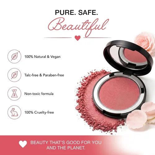 Miniatura 6 de bellapierre Rubor mineral compacto Brillo cálido No tóxico y sin parabenos Adecuado para todo tipo de piel Estuche compacto – 0.35 onzas