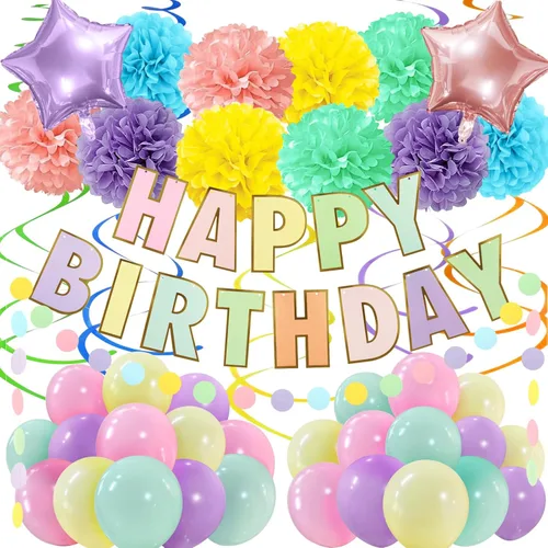 Miniatura 11 de Decoraciones de cumpleaños negro y rojo – Cartel de feliz cumpleaños para niños, niñas, hombres y mujeres, suministros de fiesta
