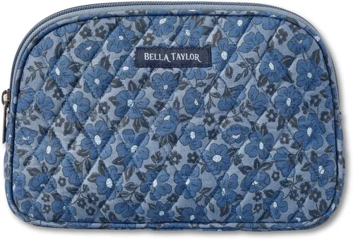 Miniatura 17 de Bella Taylor Bolsa de maquillaje de algodón acolchada grande para mujeres, bolsa de cosméticos de viaje