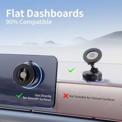 Miniatura 8 de Soporte magnético para teléfono de coche mejorado 2026 para Magsafe, succión al vacío ultra fuerte de 100 libras y 3000 gf magnético, soportes