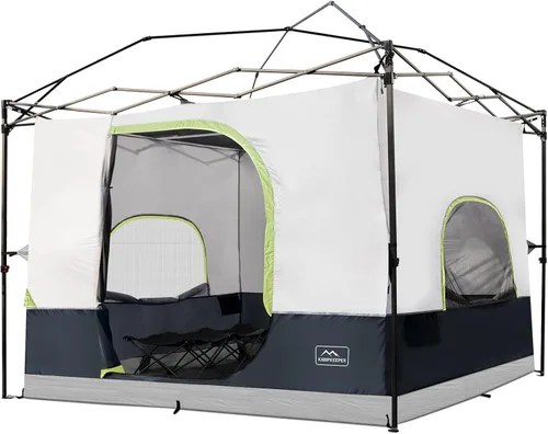 KAMPKEEPER Tienda interior de campamento para toldo desplegable, convierte el toldo de pierna recta de 10 x 10 pies en tienda de campaña – techo