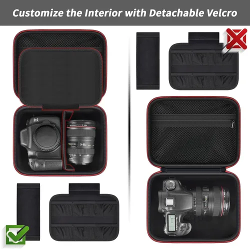 Miniatura 3 de Funda para cámara Canon Eos Rebel T7/R50/R100 Mark II/R50V/R10/R5/R6/R8 Mark IV/SL3/para cámaras Sony Alpha DSLR SLR, bolsa de viaje para cámara sin