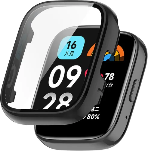 Miniatura 5 de Funda protectora compatible con Redmi Watch 3 Active/Redmi Watch 3 Lite, carcasa rígida de policarbonato templado de vidrio ultrafino, cubierta