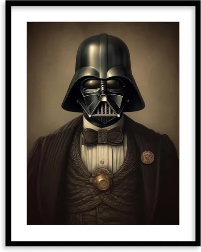 Láminas de Arte de Retratos Victorianos de Star Wars - Impresión de Arte Fino Giclée Premium - Decoración de Pared Steampunk Estética, Póster Darth